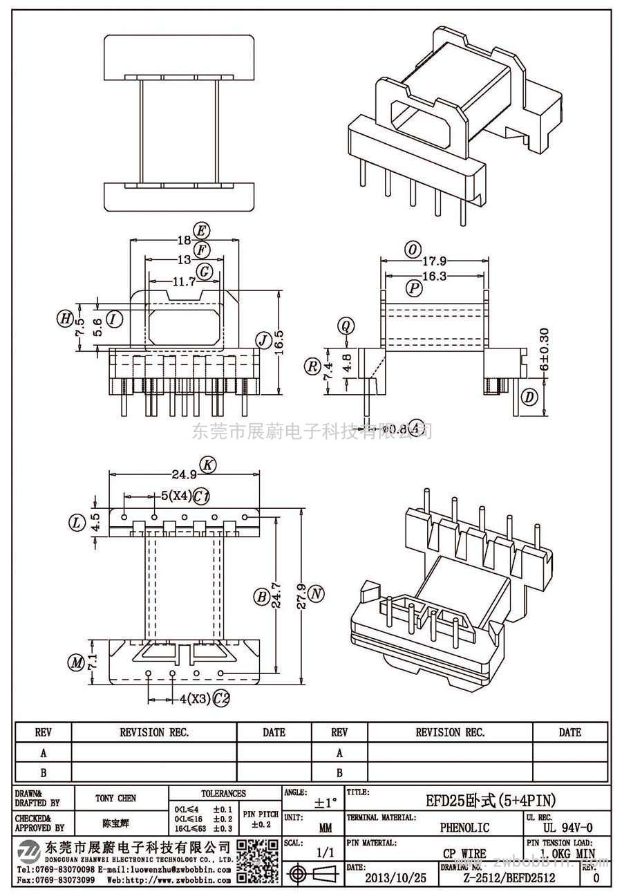 Z-2512/EFD25臥式(5+4PIN)